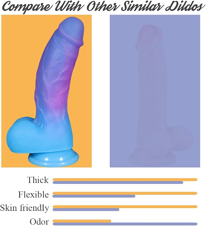 8" Personal Wellness Companion – Premium Gradient Liquid-Silicone Design with Extra-Thick 5.75" Profile, Strong Suction Base, Soft-Touch Finish & Stable Hands-Free Support