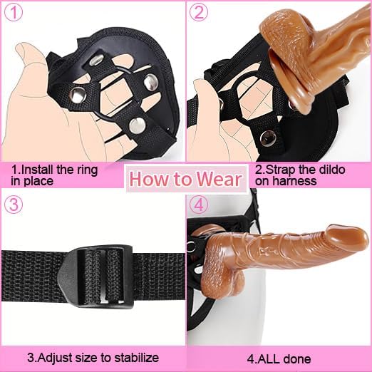 Wearable Personal Wellness Companion – Premium Body-Safe Silicone Design with Adjustable Harness, Strong Suction Base, Ergonomic Fit & Hands-Free Comfort – Brown