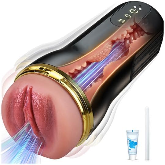 Automatic Personal Wellness Massager – Premium Soft-Touch Stroker with 5 Suction & 10 Vibration Modes, Realistic Textured Interior, Ergonomic Grip & Portable Design