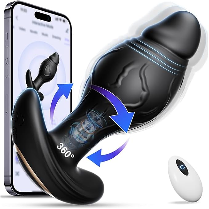 Smart Personal Wellness Massager – App & AI-Controlled Silicone Device with 360° Rotation, Multi-Mode Vibration, Ergonomic Design & Comfortable, Flexible Fit
