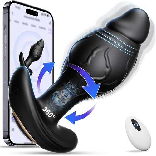 Smart Personal Wellness Massager – App & AI-Controlled Silicone Device with 360° Rotation, Multi-Mode Vibration, Ergonomic Design & Comfortable, Flexible Fit