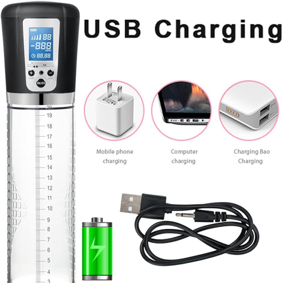 Personal Wellness Pump – Rechargeable Automatic Vacuum Device with 4 Adjustable Suction Strengths, Digital Display, High-Pressure Comfort Control & Ergonomic Design