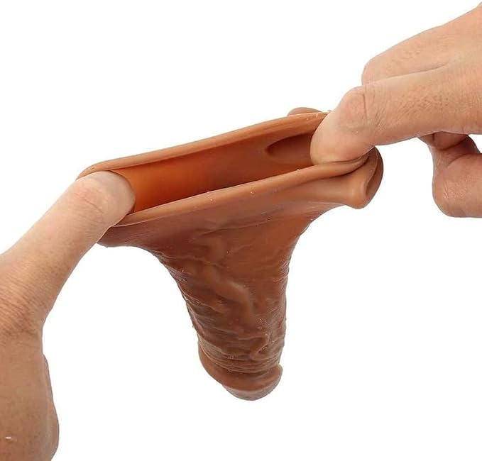 Performance Wellness Sleeve – Premium Soft-Silicone Extension with Ergonomic Contours, Flexible Comfort Fit, Reusable Design & Supportive Enhancement Profile – Brown