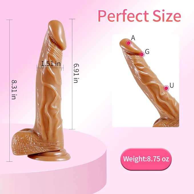 Wearable Personal Wellness Companion – Premium Body-Safe Silicone Design with Adjustable Harness, Strong Suction Base, Ergonomic Fit & Hands-Free Comfort – Brown