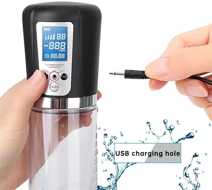 Personal Wellness Pump – Rechargeable Automatic Vacuum Device with 4 Adjustable Suction Strengths, Digital Display, High-Pressure Comfort Control & Ergonomic Design