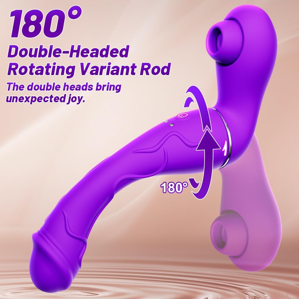 3-in-1 Smart Personal Wellness Massager – App-Controlled Device with 7 Multi-Mode Suction, Flapping & Vibration Settings, Flexible Ergonomic Design & Premium Soft-Touch Finish