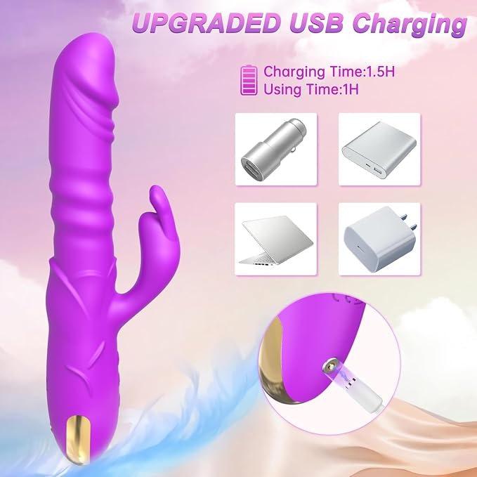 Rose Personal Wellness Massager – Waterproof Rechargeable Silicone Device with 3 Dynamic Motion & 10 Vibration Modes, Ergonomic Dual-Action Design & Premium Soft-Touch Finish