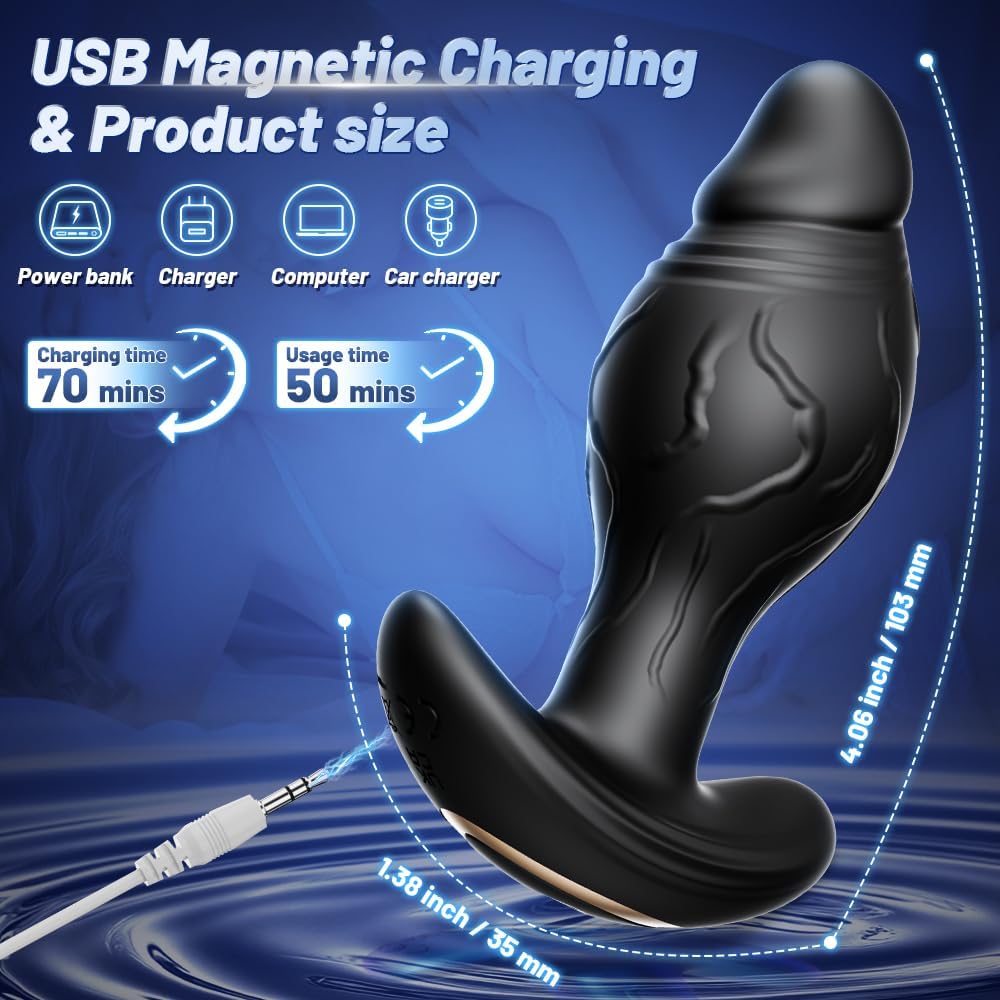 Smart Personal Wellness Massager – App & AI-Controlled Silicone Device with 360° Rotation, Multi-Mode Vibration, Ergonomic Design & Comfortable, Flexible Fit