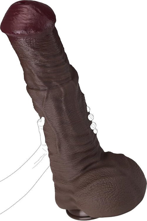 Premium Body Wellness Companion – Extra-Large Soft-Touch Silicone Design with Flexible Ergonomic Contours, Ribbed Texture & Stable Hands-Free Base