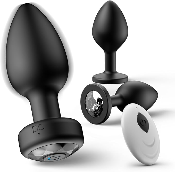 Premium Silicone Personal Care Device with Remote Control, 10 Vibration Modes, Ergonomic Design & Comfortable Adjustable Fit – Black