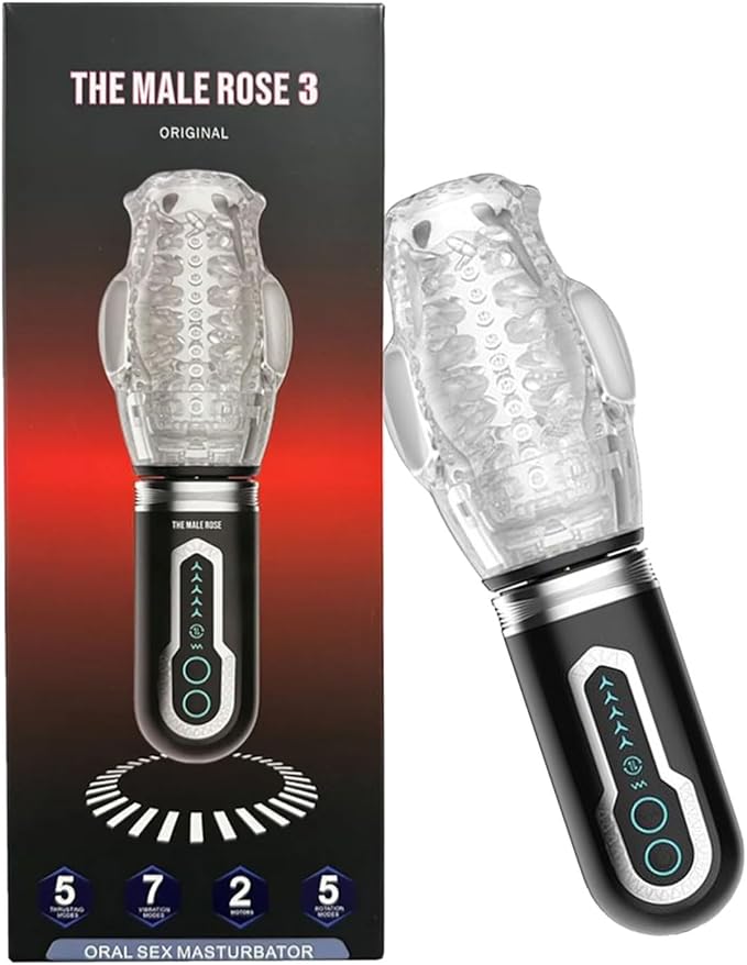 3 Automatic Stroker for Men, 10 Vibrating + 5 Rotating Modes