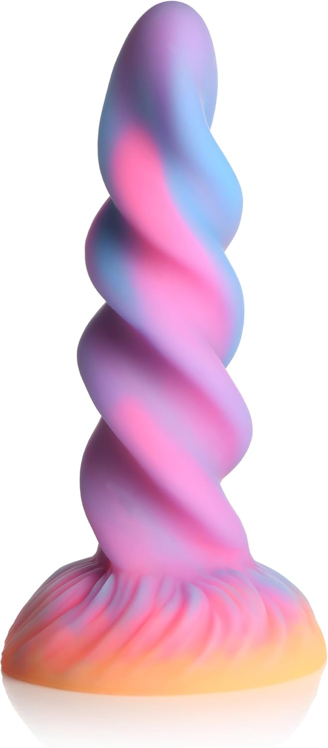 # Premium Glow-In-The-Dark Silicone Personal Wellness Massager  Firm yet Flexible Body-Safe Silicone Design with Unique Textured Finish, Hands-Free Suction Base, Phthalate-Free Construction, and Premium Fantasy-Inspired Styling.