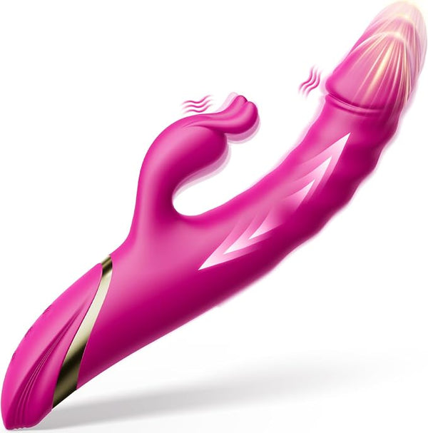 Bunny Personal Wellness Massager – Quiet, Waterproof & Rechargeable Silicone Device with Dynamic Motion, Curved Ergonomic Design, Targeted Comfort Zones & Shower-Friendly Construction