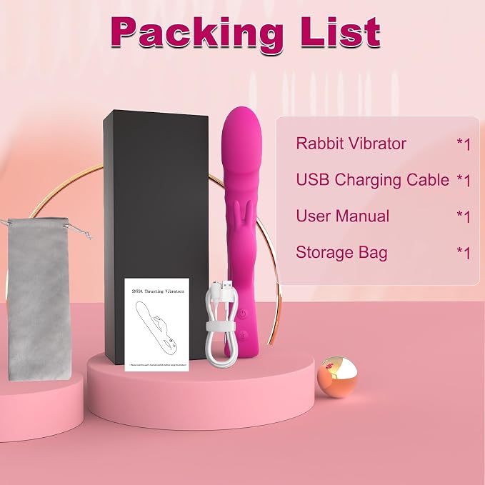 3 in 1 Thrusting Dildo Vibrator Adult Sex Toys Rabbit Vibrators