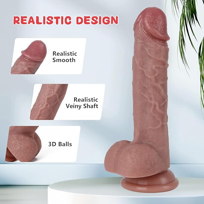 7.8" Personal Wellness Companion – Premium Liquid Silicone Design with Lifelike Soft-Touch Finish, Strong Suction Base, Ergonomic Profile & Hands-Free Stability