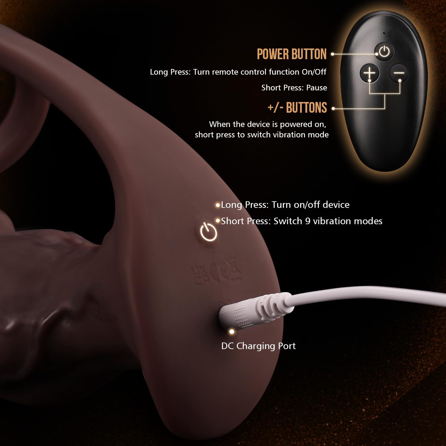 XXL Personal Wellness Massager – App & Remote-Controlled Silicone Device with Multi-Mode Vibration, Ergonomic Design, Secure Support Ring & Flexible Comfort Fit