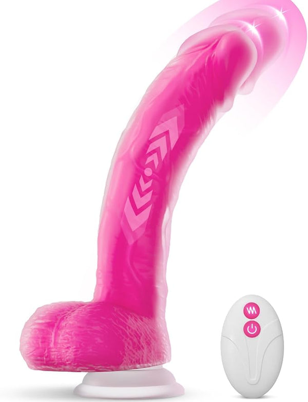 Rose Personal Wellness Massager – Remote-Controlled Silicone Device with 10 Dynamic Motion & 7 Vibration Modes, Stable Suction Base, Ergonomic Design & Premium Soft-Touch Finish