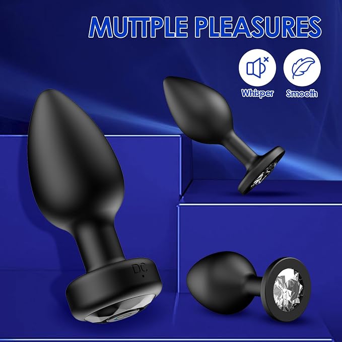 Premium Silicone Personal Care Device with Remote Control, 10 Vibration Modes, Ergonomic Design & Comfortable Adjustable Fit – Black