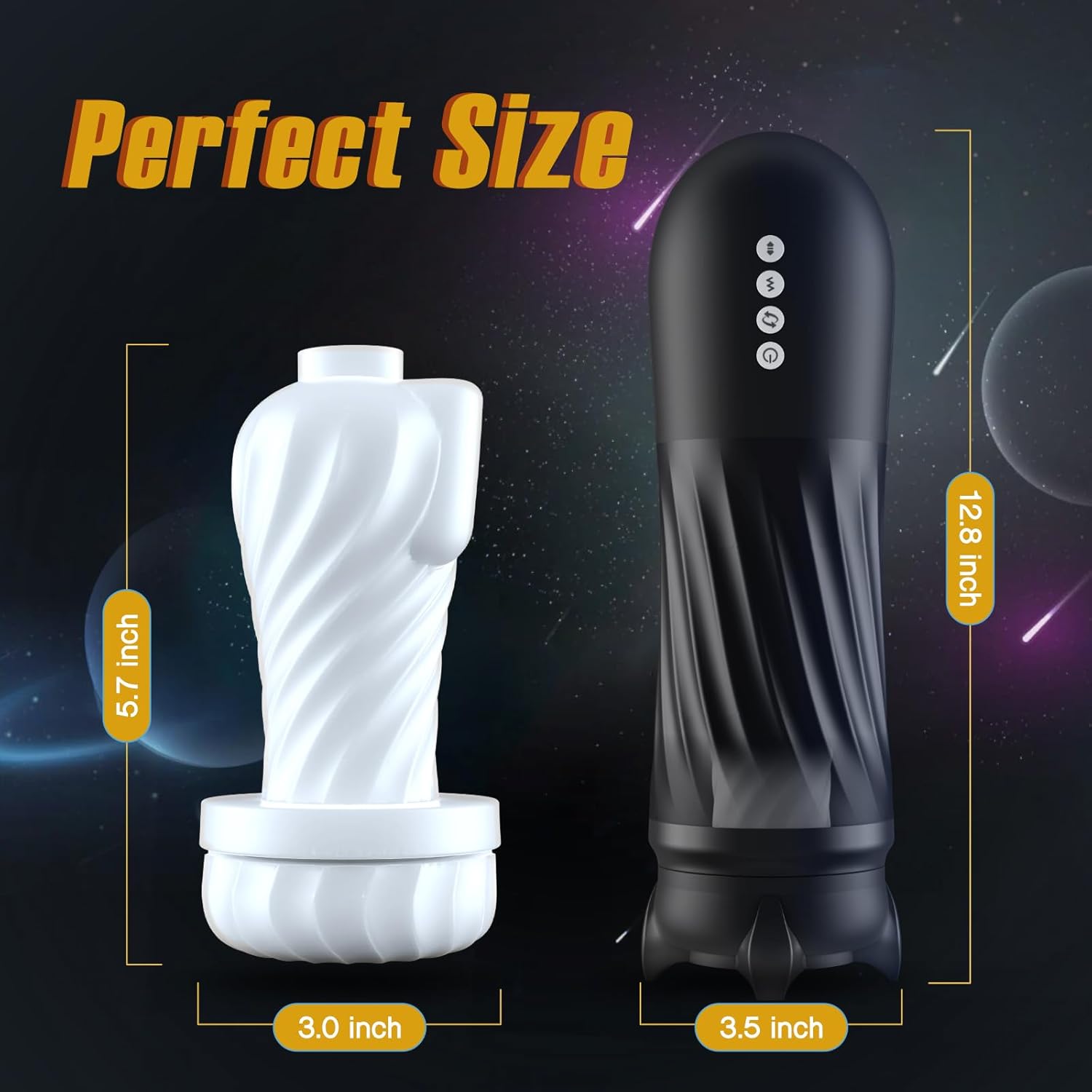 Automatic Personal Wellness Massager – Hands-Free Device with 3 Twisting, 5 Dynamic Motion & Vibration Modes, Gentle Warming Function, Soft-Touch Interior & Ergonomic Design