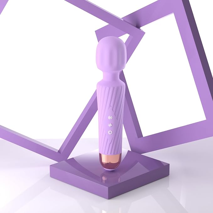 Personal Massager - 4H Battery, Powerful Vibrating Massager (Purple) | Powerful and Quiet for Private Self Care, 4H Battery, 20 Modes 8 Speeds, Soft Silicone, Storage Bag Included, Valentines Gift