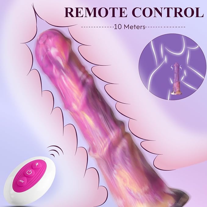 9.25" Fantasy Personal Wellness Massager – Remote-Controlled Silicone Device with 8+1 Comfort Modes, Strong Suction Base, Ergonomic Curved Design & Hands-Free Stability