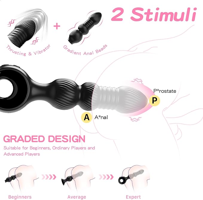 Personal Wellness Massager – Rechargeable Remote-Control Device with 10 Vibration & 7 Dynamic Motion Modes, Flexible Beaded Design, Ergonomic Comfort & Adjustable Fit
