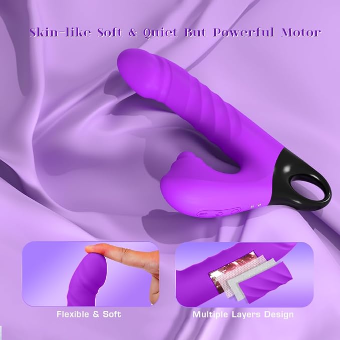 Rabbit Personal Wellness Massager – Premium Silicone Device with 9 Vibration Settings, Ergonomic G-Spot Comfort Design, Flexible Finger-Friendly Profile & Easy-Care Construction