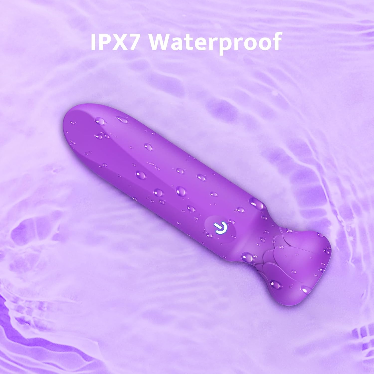 Mini Bullet Vibrator, 9-Speed Clitoral Stimulator, Rechargeable, Purple | Unique lipstick shape, 9 powerful yet quiet vibration modes, fully waterproof, and fast magnetic charging.
