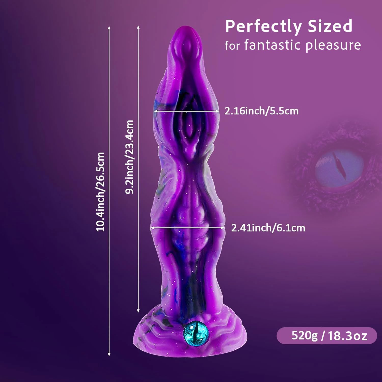 10.4" # Premium Fantasy Silicone Personal Wellness Massager  Extra-Long Flexible Body-Safe Silicone Design with Unique Fantasy-Inspired Styling, Hands-Free Suction Base, Ergonomic Form, Durable Construction, and Premium Smooth Finish.