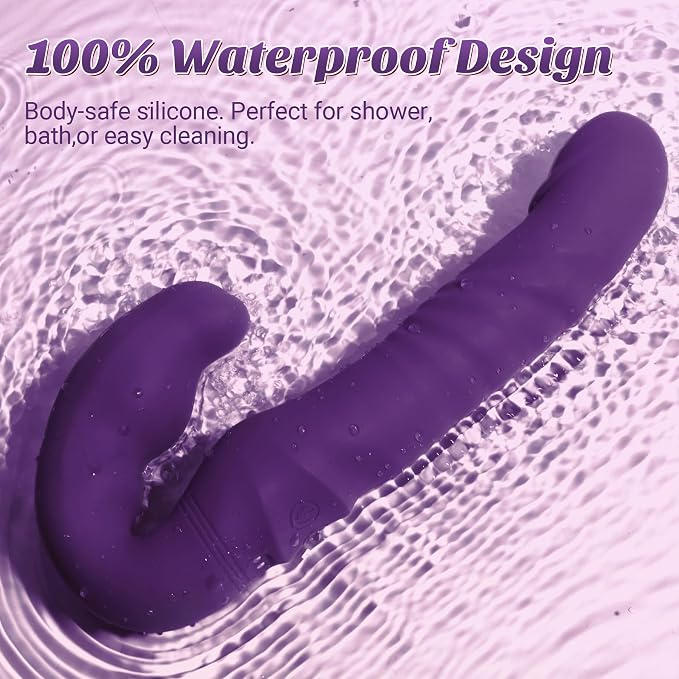 Premium Purple Silicone Device with 10 Comfort Modes, Remote Control, Double-Ended Wearable Design, Flexible Ergonomic Fit & Soft-Touch Finish