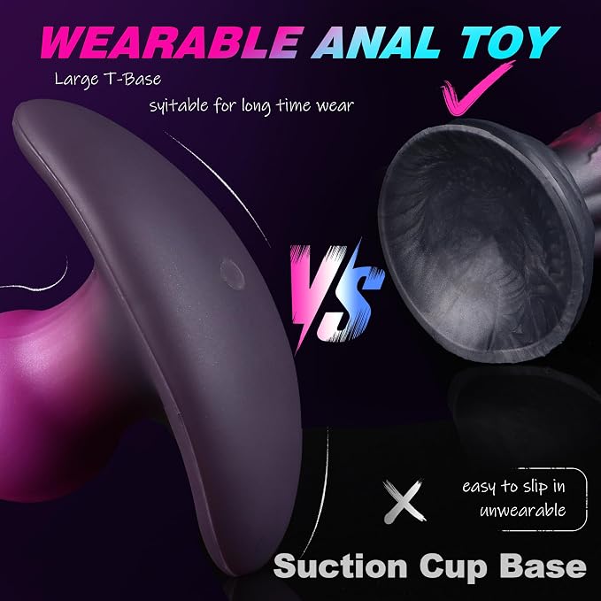 Body Wellness Massager – Premium Soft-Touch Silicone Design with Secure T-Base, Ergonomic 6.3-Inch Profile, Flexible Beaded Contours & Comfortable Wearable Fit