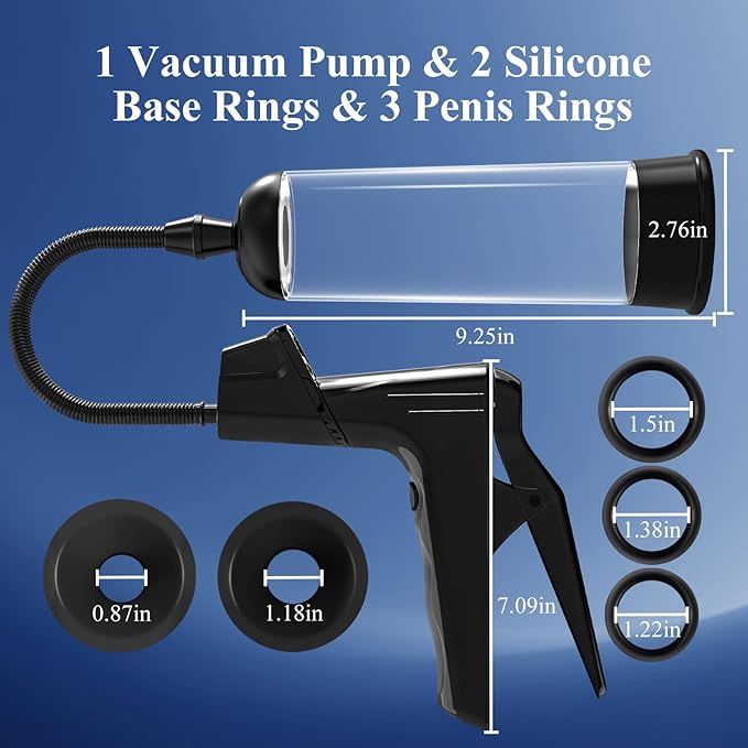 Personal Wellness Pump – Premium Manual Air-Pressure Device with 3 Support Rings, 2 Soft Silicone Sleeves & Ergonomic Comfort-Fit Design