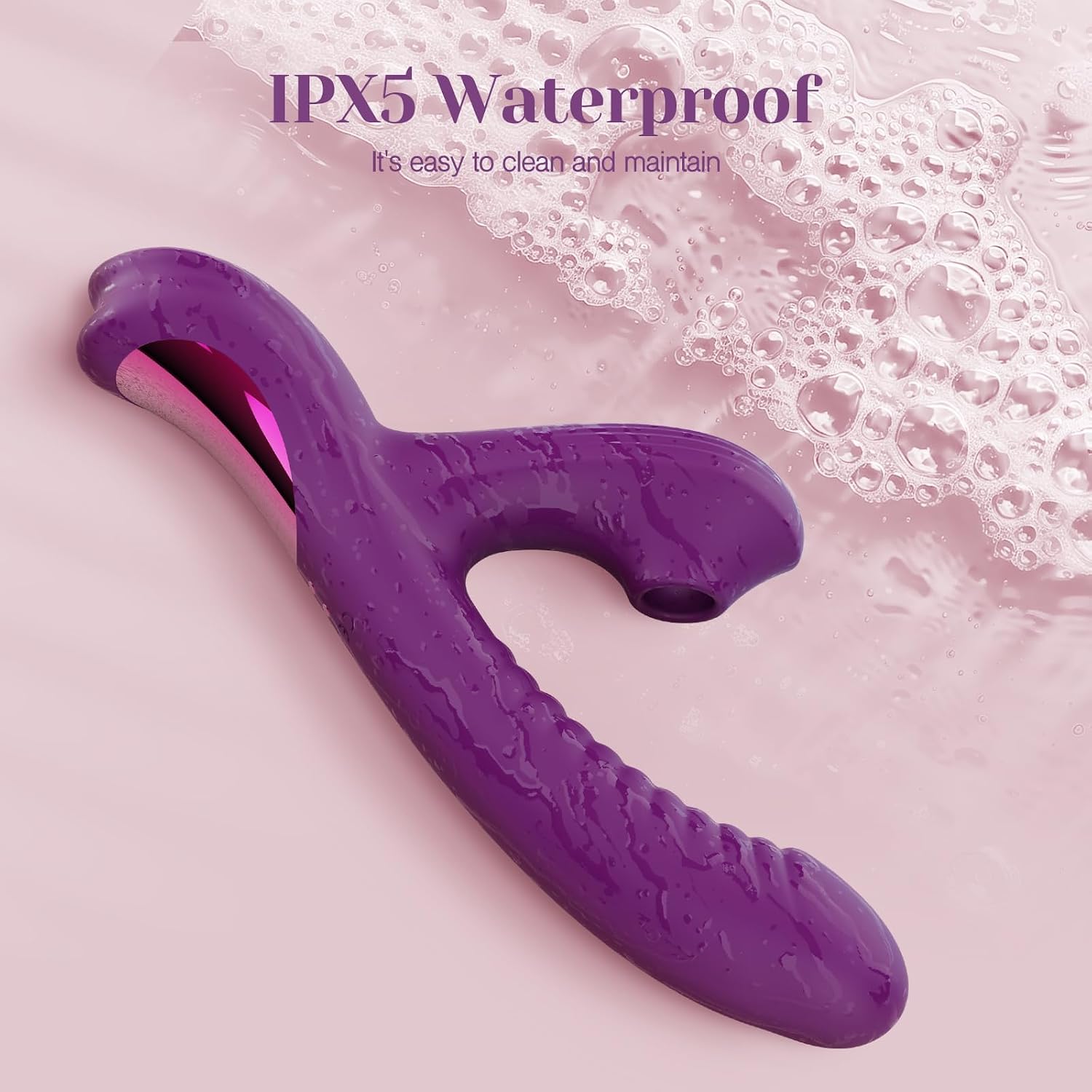 Personal Wellness Massager – Flexible Waterproof Silicone Device with 3 Gentle Suction Modes, 10 Vibration Settings, Dual-Zone Comfort Design & Ergonomic Fit