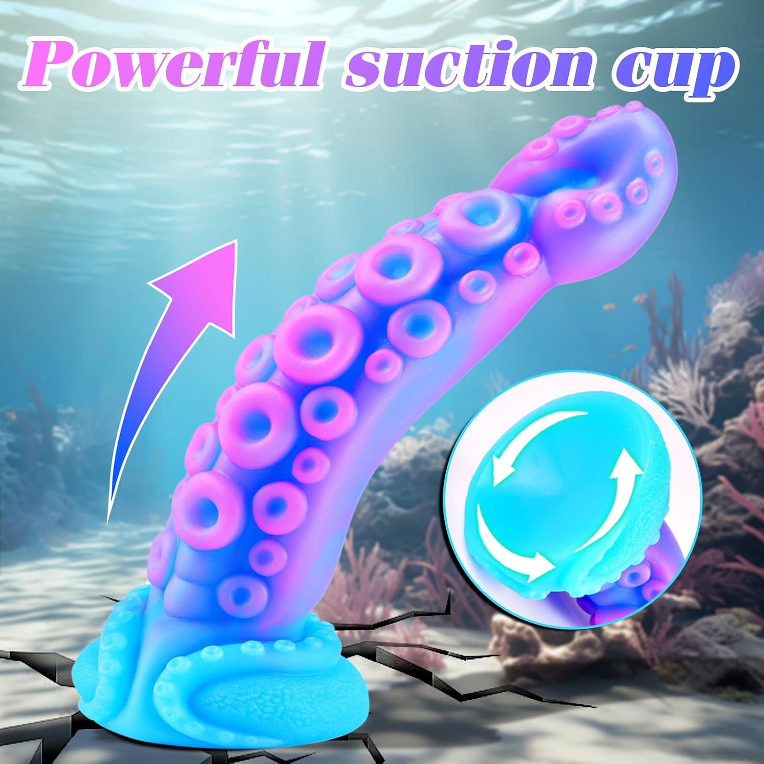 10" Silicone Fantasy Premium Extra-Large Silicone Fantasy Personal Wellness Massager  Flexible Body-Safe Silicone Design with Wide XL Construction, Hands-Free Suction Base, Unique Textured Finish, Waterproof-Friendly Build, and Durable Premium Materials.