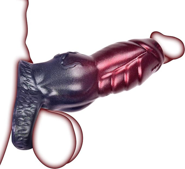 Knot Penis Sleeve Cock Sleeve, Cock Ring Penis Extender Ultra-Soft Penis Enlarger for Couples, Delay Ejaculation Stronger Erection Enhancement, Silicone Penis Rings for Testicles G Spot Stimulation