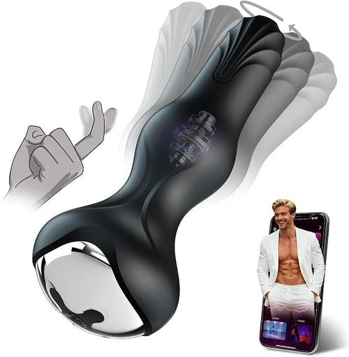 Personal Wellness Massager – Waterproof Silicone Device with 10 Rotation & Vibration Modes, Ergonomic Design, Flexible Comfort Fit & Beginner-Friendly Controls