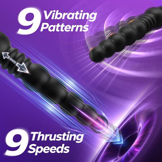 Personal Wellness Massager – App-Controlled Rechargeable Device with 9 Dynamic Motion & Vibration Modes, Flexible Beaded Design, Ergonomic Comfort & Adjustable Fit
