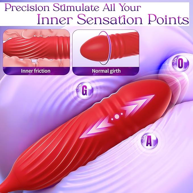 Rose Smart Personal Wellness Massager – App-Controlled Silicone Device with Gentle Motion & Vibration Functions, Ergonomic Dual-Zone Design, Soft-Touch Finish & Rechargeable Convenience