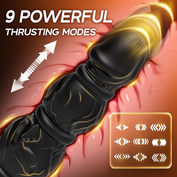Pro Personal Wellness Massager – App & Remote-Controlled Silicone Device with 9 Dynamic Motion & Vibration Modes, Realistic Textured Design, Flexible Beaded Comfort & Ergonomic Fit
