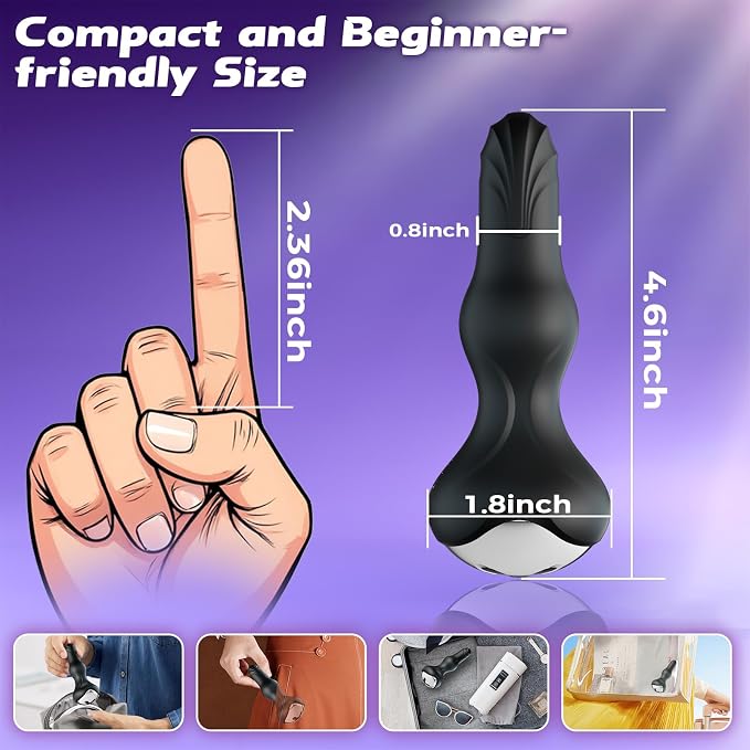 Personal Wellness Massager – Waterproof Silicone Device with 10 Rotation & Vibration Modes, Ergonomic Design, Flexible Comfort Fit & Beginner-Friendly Controls