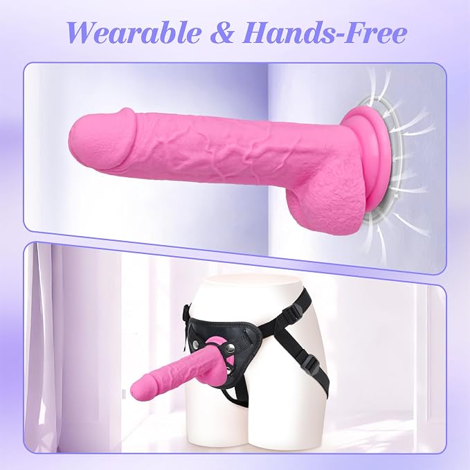 Wearable Wellness Companion – Premium Pink Liquid-Silicone Design with Adjustable Harness, Strong Suction Base, Solid Construction & Versatile 2-in-1 Comfort