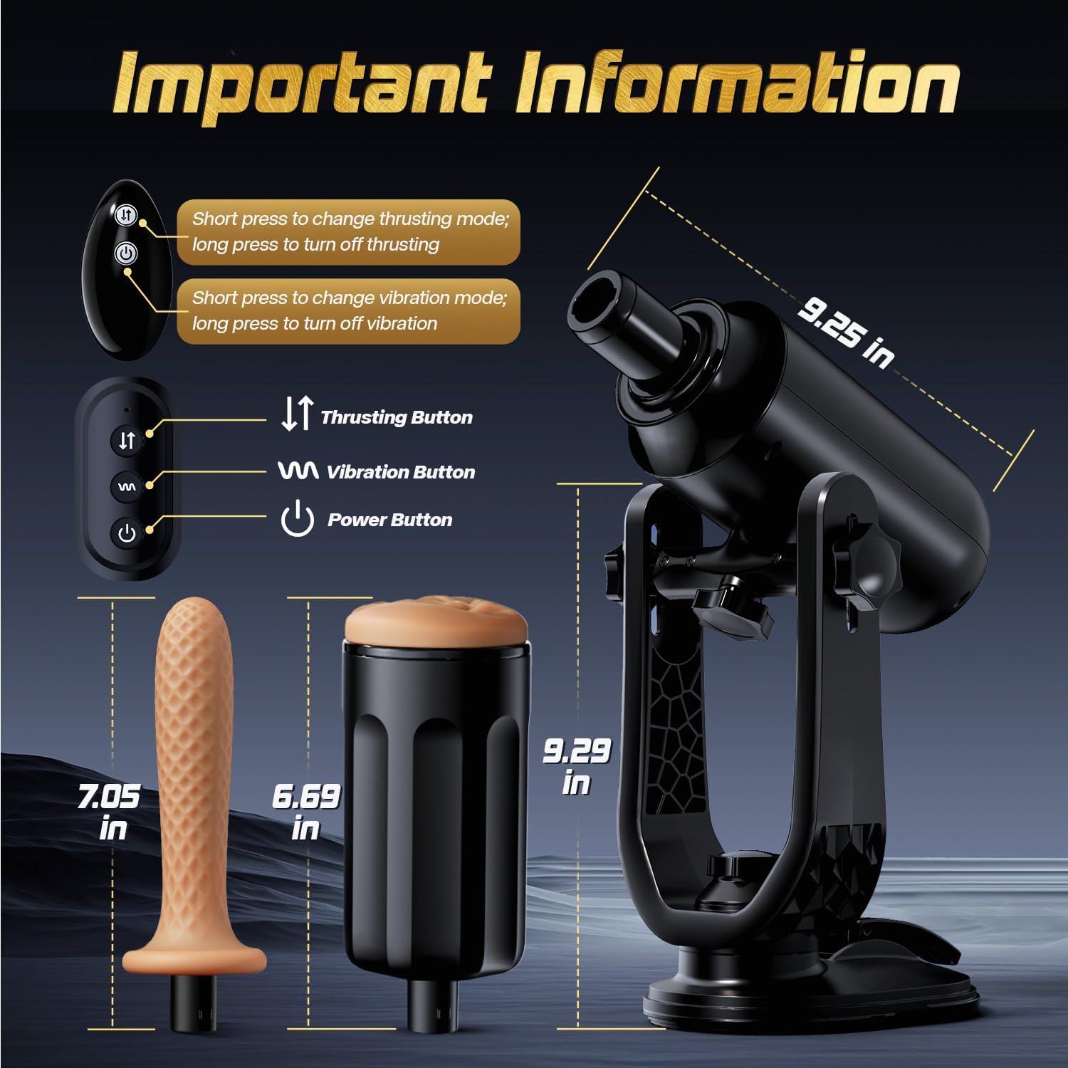 LuxeMotion Personal Wellness System – Automatic Hands-Free Device with 360° Adjustable Mount, 3 Dynamic Motion Modes & Interchangeable Comfort Attachments