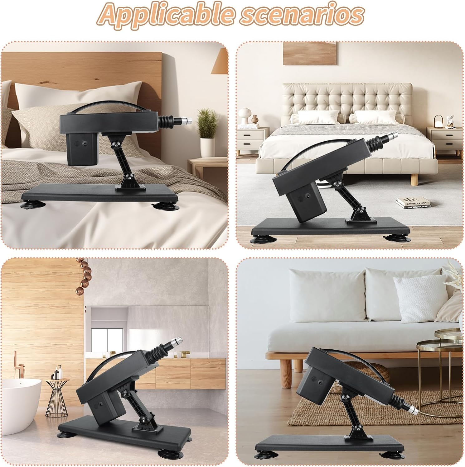 Automatic Personal Wellness System – Realistic Soft-Touch Attachment with Dynamic Motion Function, 3XLR Accessory Support, Stable Suction Base & Adjustable Ergonomic Design