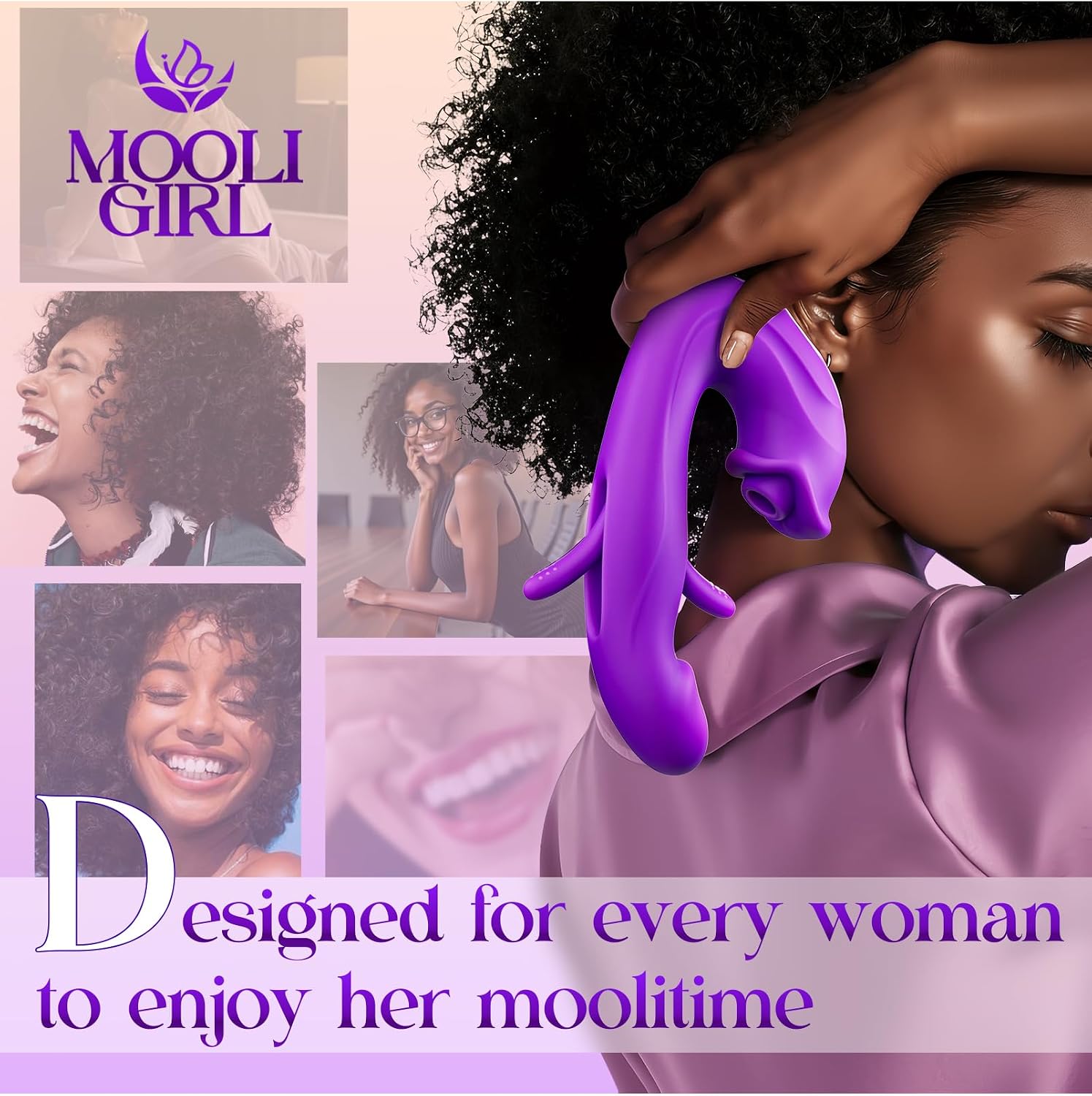 AI-Sync Personal Wellness Massager – App-Controlled Silicone Device with 7 Suction & Vibration Modes, Gentle Flapping Motion, G-Spot Comfort Design & Waterproof Construction