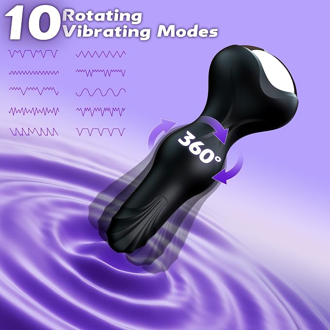 Personal Wellness Massager – Waterproof Silicone Device with 10 Rotation & Vibration Modes, Ergonomic Design, Flexible Comfort Fit & Beginner-Friendly Controls