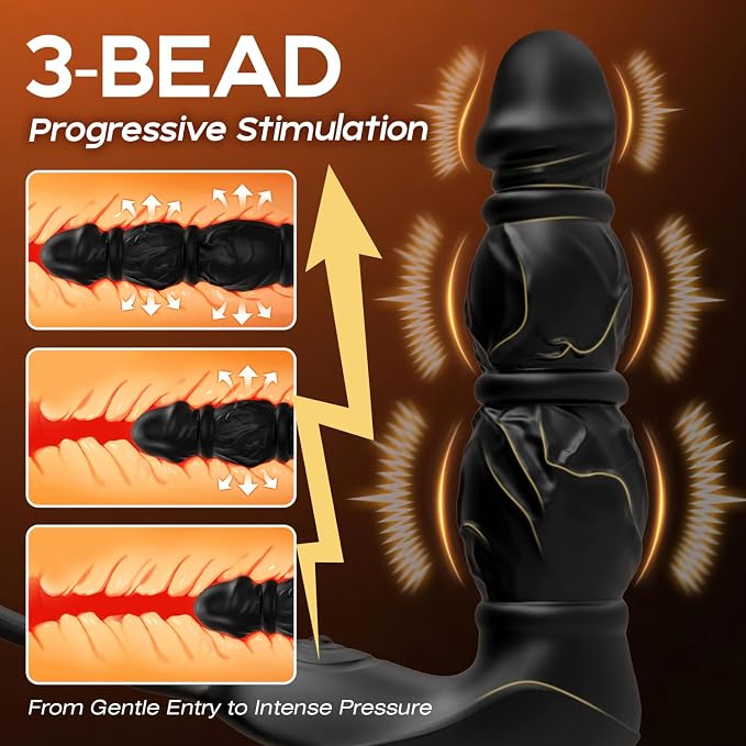 Pro Personal Wellness Massager – App & Remote-Controlled Silicone Device with 9 Dynamic Motion & Vibration Modes, Realistic Textured Design, Flexible Beaded Comfort & Ergonomic Fit