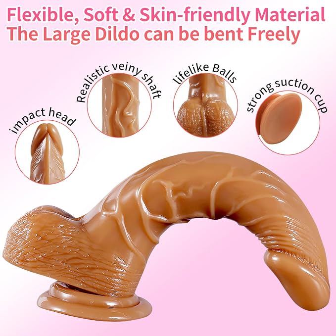 Wearable Personal Wellness Companion – Premium Body-Safe Silicone Design with Adjustable Harness, Strong Suction Base, Ergonomic Fit & Hands-Free Comfort – Brown