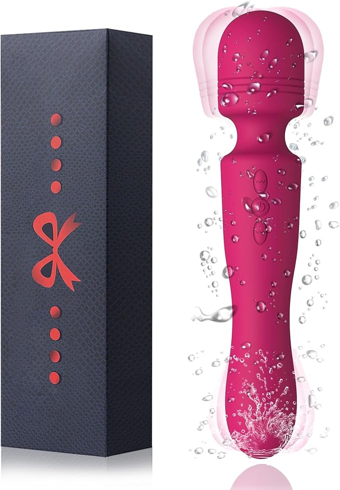 2026 New Upgraded Handheld Electric Portable Massager - Double-Ended Available Shoulder Neck Back Relaxation Tools, Travel Home Work Sports Out Use Relieve Deep Tissue Muscle Pain Fatigue - Red