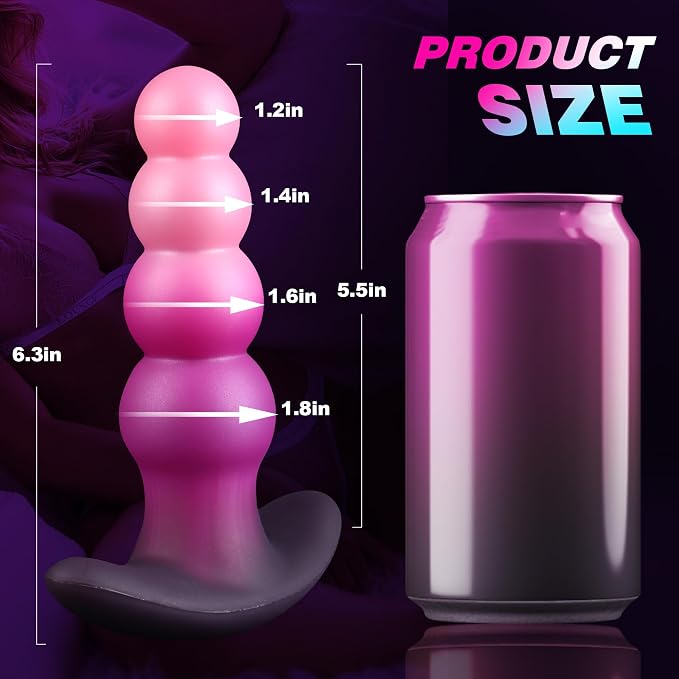 Body Wellness Massager – Premium Soft-Touch Silicone Design with Secure T-Base, Ergonomic 6.3-Inch Profile, Flexible Beaded Contours & Comfortable Wearable Fit