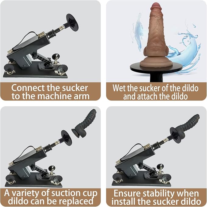 Automatic Personal Massager System – Multi-Attachment Wellness Device with 8 Interchangeable Accessories, Stable Suction Base, Adjustable Motion Control & Ergonomic Design